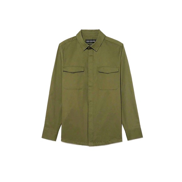 NWOT Good Counsel Olive Button Down Top Men’s 3XL L/S Shirt Long Sleeve - Picture 1 of 4